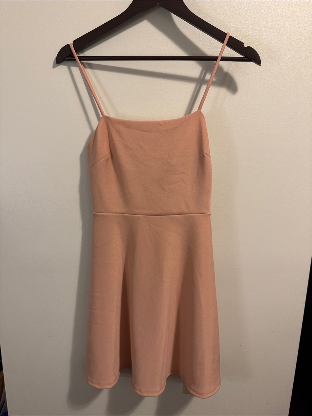 Urban Outfitters Pink Peach Backless Spaghetti-Strap Mini Dress